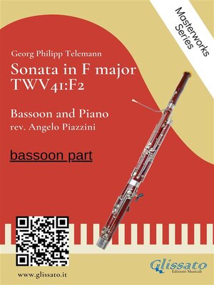 cover image of (bassoon part) Sonata in F major--Bassoon and Piano